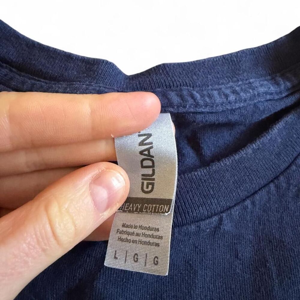 Gildan Women's Navy and Blue T-shirt - Picture 5 of 7